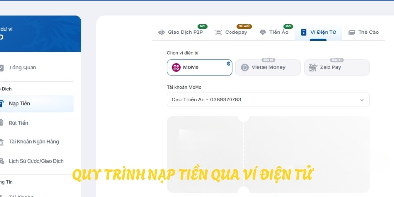 Nạp vốn qua ví điện tử bảo đảm sự tiện lợi cho hội viên Nạp vốn qua ví điện tử bảo đảm sự tiện lợi cho hội viên