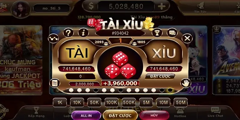 Trò chơi tài xỉu quen thuộc Trò chơi tài xỉu quen thuộc